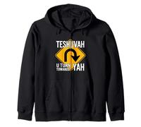 Teshuvá se vuelve hacia Yah. Arrepentimiento Signo Fe Sudadera con Capucha
