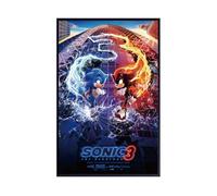 TESIOON Anime Cartoon Sonic the Hedgehog 3 Movie Poster film #1 - Matte poster da parete Frameless Gift 15 x 22.8 inch(28cm x 43cm),Noframe