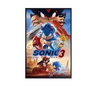 TESIOON Anime Cartoon Sonic the Hedgehog 3 Movie Poster film #2 - Matte poster da parete Frameless Gift 11 x 17 inch(28cm x 43cm),Noframe