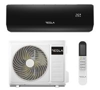 Tesla Aire Acondicionado Inverter Split 3.000 Frigorías [Hasta 30m2] (12.000 BTU) - Wi-Fi, Bomba de Calor, A++/A+++ Energético, Ultra Silencioso, Gas R32 (Negro)