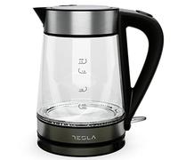 Tesla Hervidor de Agua Eléctrico KT300X - 1.7 Litros, 2200W de Potencia, Acero Inoxidable, Indicador LED, Tapa Pop-Up, Apagado Automático, Tecnología STRIX, Control Nivel de Agua (Color Negro)