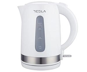 Tesla Hervidor Eléctrico KT200WX, 1850-2200W, Capacidad 1.7L, Protección contra Sobrecalentamiento, Indicador Nivel de Agua, Blanco