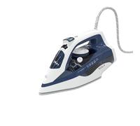 TESLA IR301BL - Plancha (2400 W, chorro de 135 g/min, tecnología de suela de cerámica, capacidad del depósito de agua de 400 ml, antical, antigoteo, botón de pulverización) Azul-blanco