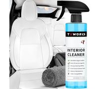 Tesla - Limpiador de asientos biodegradable, seguro en cuero vegano blanco y negro, productos de limpieza interior Tesla para asientos, consola, salpicadero, accesorios Tesla Model 3/Y/S/X para 2025