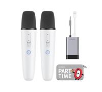 Tesla - Micrófono de karaoke para Tesla con funda portátil, micrófono de karaoke de coche con receptor USB A para Tesla Model Y/3/S/X, micrófono inalámbrico con conector de 3,5 mm para coches