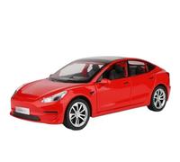 Tesla Modelo 3 - Coche Fundido a Escala 1:24, Miniatura de Aleación, Vehículo de Metal Con Sonido y Luz, Coleccionable ( Color : C )