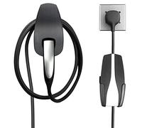 Tesla Organizador de cables de carga, soporte de conector de montaje en pared, adaptador de soporte de cable de cargador con soporte de chasis, compatible con modelo 3/S/Y/X, negro