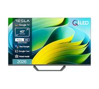 TESLA QLED Smart TV 40 Pulgadas Full HD Compatible con Google TV y Google Assistant - Dolby Audio, HDR, WiFi y Bluetooth, Apps y Chromecast Integrado, 3 HDMI, DVB-T2/S2/C, Color Negro