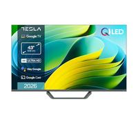 TESLA QLED Smart TV 43 Pulgadas Full HD Compatible con Google TV y Google Assistant - Dolby Audio, HDR, WiFi y Bluetooth, Apps y Chromecast Integrado, 3 HDMI, DVB-T2/S2/C, Color Negro (43")