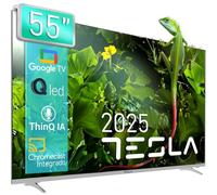 TESLA - QLED Smart TV de 55" (140cm), Google TV, Televisión Ultra HD, HDR10, Dolby Atmos, Youtube, Netlfix, WiFi & Bluetooth, 2 Altavoces 10W, Chromecast Integrado, 3.840x2.160 (Q55S939GUS) - 2025
