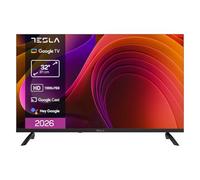 TESLA Smart TV 32 Pulgadas HD Ready Compatible con Google TV y Google Assistant - HDR10, WiFi y Bluetooth, Apps y Chromecast Integrado, 2 HDMI, 2 USB, DVB-T2/S2/C, Color Negro (32")