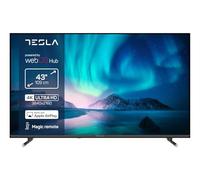 TESLA TV Smart TV 43 Pulgadas Series 6-4K UHD, webOS, HDR10, Dolby Audio, ThinQ AI, AirPlay, Miracast, Game Mode, Grabación USB, 3 HDMI + 2 USB, Negro