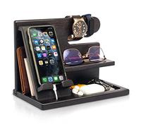 TESLYAR Soporte de Carga para teléfonos móviles ceniceros Llaves Carteras y Relojes Hombres Seres Queridos ya Sea por su Aniversariodía Festivo o Solo como un Presente (Negro)