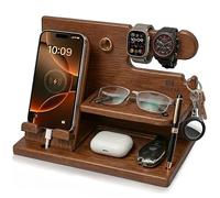 TESLYAR Soporte de Carga para teléfonos móviles Llaves Carteras y Relojes Hombres Seres Queridos ya Sea por su Aniversariodía Festivo Regalo Padre Dia del Padre Regalos (Beige)