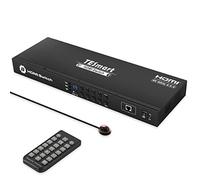 TESmart HDMI 2.0 4K@60Hz Switcher 8 Entrada 1 Salida, Convertidor 8x1, LAN/RS232, Botón/Remoto, HDCP 2.2, hasta 8 Dispositivos, Adecuados para PC, TV, DVD, Consola Juegos, Xbox, PS4, DVR, Auto Scan