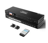 TESmart Matriz HDMI 8x8 (8 Entradas 8 Salidas): 1080p@60Hz, Seamless Switching, Quad-View, Audio Independiente. Control IR/Panel/LAN/RS232. Pantalla LCD. para Broadcast/Pro AV.