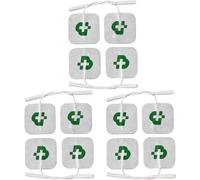 TESMED Electrodos Universales, 12 Unidades, 50 x 50 mm | Compatibles con clavija de 2 mm y varias marcas; no requieren gel.