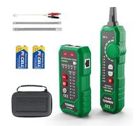 TESMEN TLP-900AR Comprobador de cables de red, RJ11 RJ45, para CAT5/6/POE/STP, con emparejamiento, Continuidad, QC&NCV, apto para Ethernet, Teléfono, mantenimiento y clasificación de cables -verde