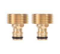 Tesmotor Conector rápido de latón de Rosca Exterior de 1 Pulgada, Adaptador de Grifo con Rosca Exterior de 1 Pulgada y Acoplamiento para Manguera de jardín