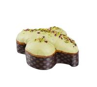 Tesori Di Sicilia Colomba Artesanal con Pistacho Envuelta a Mano, Colomba con Levadura Natural y Levadura Madre 1Kg, Idea de Regalo de Pascua