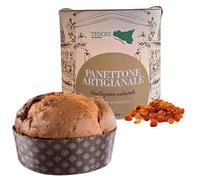 Tesori di Sicilia Panettone Artesanal con Chocolate de Sicilia 1Kg, Paquete "Ù Ciauru di Palermo" incluye Panettone y Baraja de Cartas Sicilianas, Idea de Regalo de Navidad