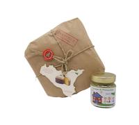 Tesori Di Sicilia Panettone Artesano Pandorato con Crema de Pistacho 200g, envuelto a mano, Panettone con Levadura Madre Natural 1.100Kg