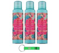 Tesori d'Oriente Ayurveda - Desodorante en aerosol (3 x 150 ml, con aceite Amla y pachulí, incluye llavero Beni Culinari gratuito)