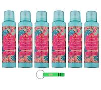 Tesori d'Oriente Ayurveda - Desodorante en aerosol (6 x 150 ml, con aceite Amla y pachulí, incluye llavero Beni Culinari gratuito)