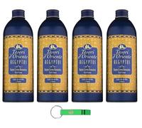 Tesori d'Oriente Bagno Crema Aegyptus, 4 baños de espuma con extracto de papiro, limpia la piel e hidrata, 500 ml + llavero Beni Culinari gratuito