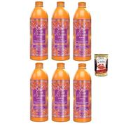Tesori d'Oriente - Baño de espuma con notas florales de Nashi y madera de cedro, limpia suavemente la piel, relajante, 6 x 500 ml + Polpa italiana Gourmet 400 g