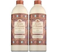 Tesori d'Oriente - Crema Bizancio, baño de espuma con notas de rosa negra y ladano, limpia la piel e hidrata los nutrientes y la humedad, 500 ml (Paquete de 2)
