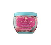 TESORI D'ORIENTE Crema corporal 'Ayurveda', 300 ml, loción corporal aromática con fruta Amla y pachulí, crema hidratante para el cuidado corporal, ritual de bienestar para cuerpo y sentidos