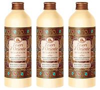 Tesori d'Oriente - Crema de baño aromática "Byzantium", con rosa negra y ládano, botellas de 500 ml (paquete de 3)