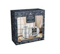 Tesori d'Oriente - Set de regalo, ambientador para ambientes con varillas de 200 ml y vela perfumada pequeña de 109 g, fragancia almizcle blanco, caja de regalo