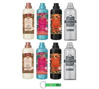 Tesori d'Oriente - Suavizante líquido de tela, almizcle blanco, Ayurveda Bizanthium Japanase, 8 x 760 ml + llavero Beni Culinari gratis