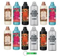 Tesori d'Oriente - Suavizante líquido para tejidos de almizcle blanco, Ayurveda Bizanthium Japanase, 12 x 760 ml + llavero Beni Culinari gratis