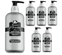 Tesori d'Oriente TESORI DORIENTE Jabón crema de almizcle blanco, 6 x 300 ml, jabón líquido, jabón de manos, jabón líquido aromático, jabón de cuidado, rituales de bienestar para cuerpo y sentidos