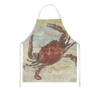 Tesoros de Caroline SC2022APRON Delantal de cocina Cangrejo Cocido Cielo Amarillo