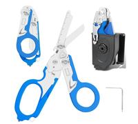 Tesouras de resgate, Tesouras traumatológicas 6 em 1, Pinzas plegables de acero inoxidable, Tijeras de trauma con funda, Tijeras de emergência para serviços profissionais de resgate