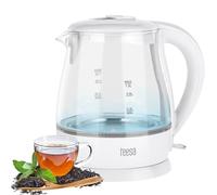 Tessa tsa1030 Hervidor de agua de cristal, color blanco