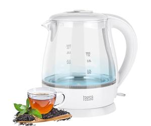 Tessa tsa1030 Hervidor de agua de cristal, color blanco