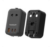 TESSAN - Adaptador de Enchufe Universal PD 20 W, Color Negro