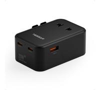 TESSAN - Adaptador de enchufe universal PD de 20 W, adaptador universal de viaje con 2 USB C y 1 USB A