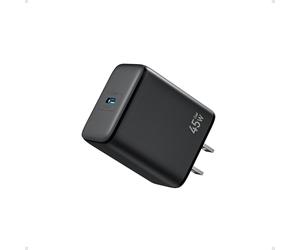 TESSAN Bloque de carga rápida GaN de 45 W, cargador USB-C PD compatible con Samsung S24/S25, iPhone 15/16/17, Pixel 7/8, iPad Pro/Air y más, negro (paquete de 1)