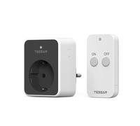 TESSAN Enchufe con Mando a Distancia 30,5M, 3600W Enchufe Mando a Distancia con Interruptor para Lámpara, Electrodomésticos, Negro
