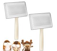 Tessco 2 carders de lana, cardadores de mano para cepillo de fieltro de aguja de lana, carders de lana de madera, agujas de fieltro, cepillos de cardado de lana, herramientas de fieltro de aguja para