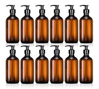 Tessco for You Paquete de 12 Botellas dispensadoras de jabón de plástico | Botellas vacías recargables, desinfectante de manos, jabón, loción cosmética, cuerpo, acondicionador de lavado, baño, cocina