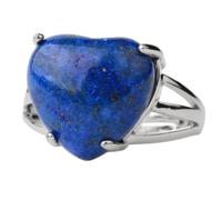 Tesselite Anillo de Piedra - Anillo de Cristal de Amor Anillo Ajustable de Piedra Natural Blanca para Mujer Joyería Nupcial de Boda Personalizada de Moda de Compromiso, Lapislázuli, Talla única