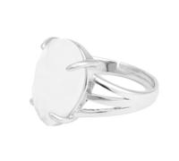 Tesselite Anillos de Piedra -Anillo de Piedra Natural para Mujer, Gota de Agua facetada, Cristal, amatistas, Cuarzo, Anillo de Dedo Ajustable Abierto, joyería, Cristal Blanco, Talla única