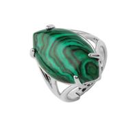 Tesselite Anillos de Piedra - Anillos de Cristal Anillos de Piedra Natural para Mujeres y Hombres Anillos de Moda Personalizados para Fiesta de ópalo de Cuarzo Rosa Ajustable, malaquita, Talla única